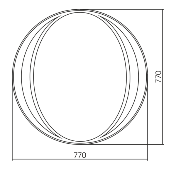 Зеркало (77х77) Silver Mirrors  Oslo LED-00002527