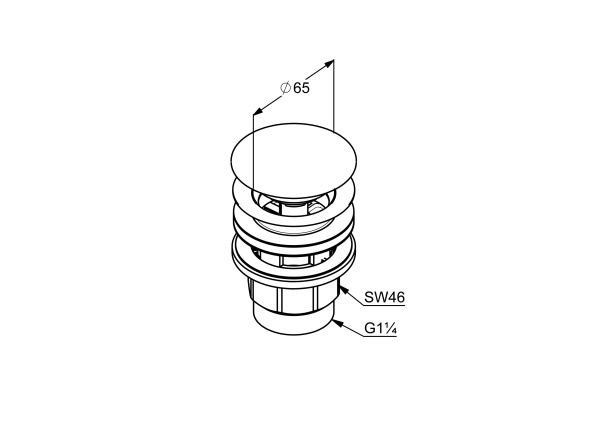 Донный клапан Kludi 1042605-00