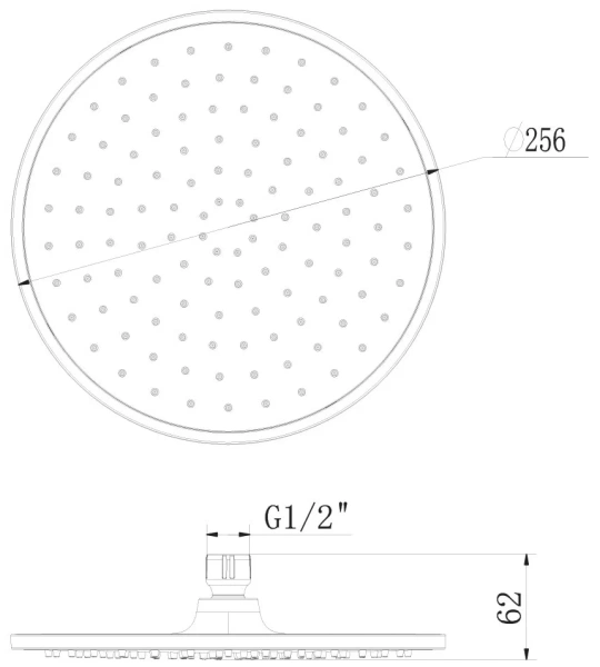 Лейка для верхнего душа Lemark, 1-функциональная (LM8132C)