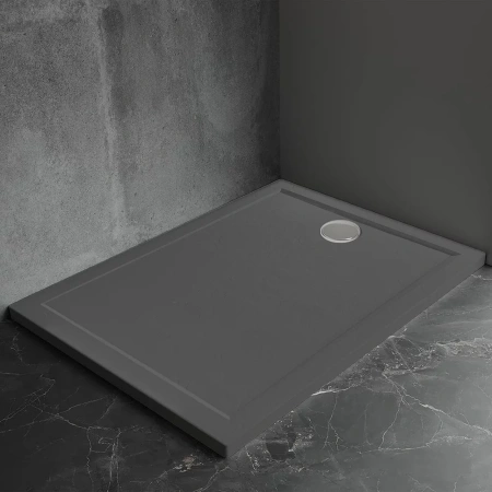Душевой поддон (100х100) Veconi Pietra AG PT-AG-100100-RU антрацитово-серый