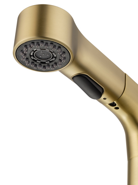 Смеситель для раковины с выдвижным изливом WONZON & WOGHAND, брашированное золото WW-121B108-BG