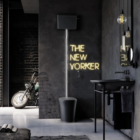 Унитаз напольный Kerasan The New Yorker 561831F для высокого бачка, черный матовый