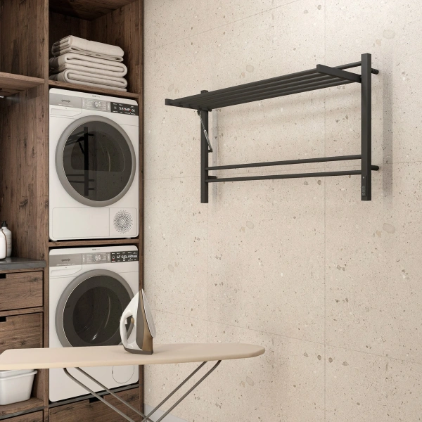 Полотенцесушитель электрический (100х60) П8 Terminus Горизонт 4670078543325 черный муар