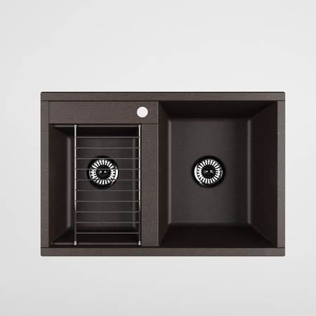 Кухонная мойка Aquaton Делия 78 DBL 1A723132DE280 кофе