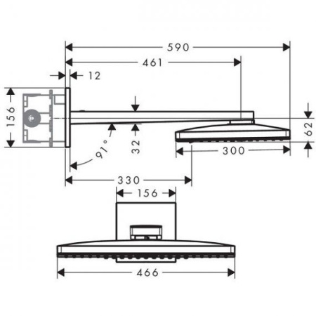 Верхний душ Hansgrohe Rainmaker Select 24007600