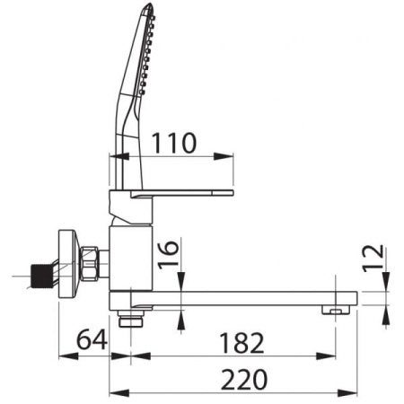 Смеситель для ванны Elghansa Platea 2301102