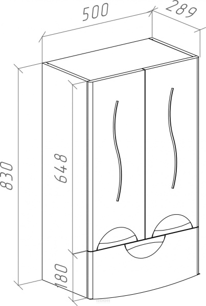 Шкаф подвесной Bellezza Глория 50 4649506090014