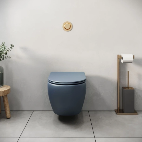 Унитаз подвесной безободковый Grossman Color GR-4455BLMS с сиденьем микролифт