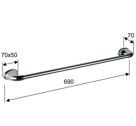 Полотенцедержатель настенный Daniel Revival REPS975 vr 64