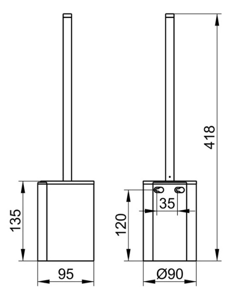 Ершик для унитаза Keuco Plan 14972010200
