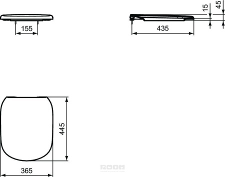 Унитаз подвесной Ideal Standard Tesi V0003D
