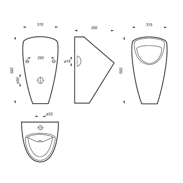 Писсуар Sanita luxe Long LNGSLUR01