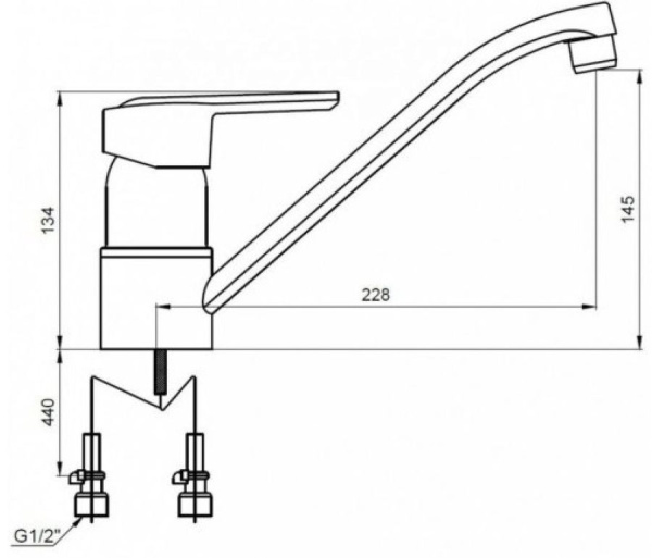 Смеситель для кухонной мойки  KAISER Orbit (20033)