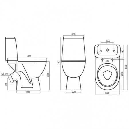 Унитаз-компакт Damixa RedBlu Origin one 818607SC