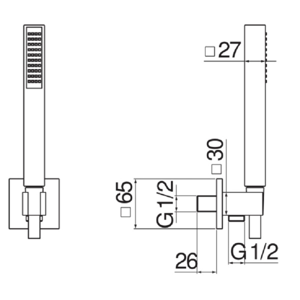 Душевой набор Nobili Rubinetterie AD146/30CR