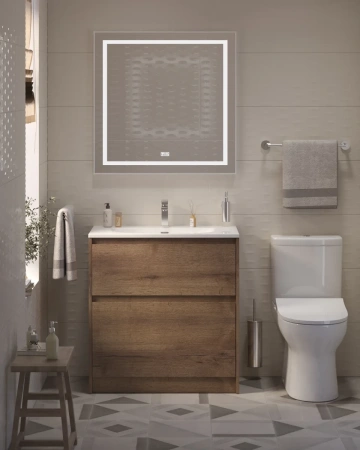 Тумба под раковину BelBagno Kraft 80 KRAFT39-800/390-2C-PIA-RT Rovere Tabacco