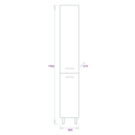 Пенал напольный Onika Коралл 30 403037