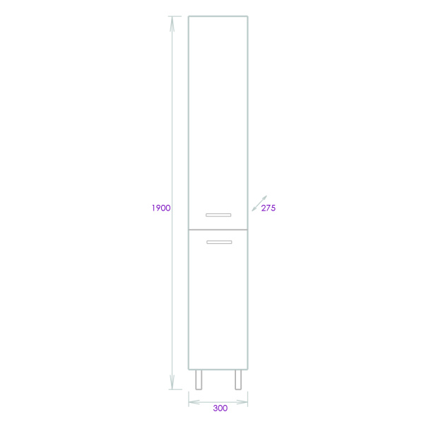 Пенал напольный Onika Коралл 30 403037