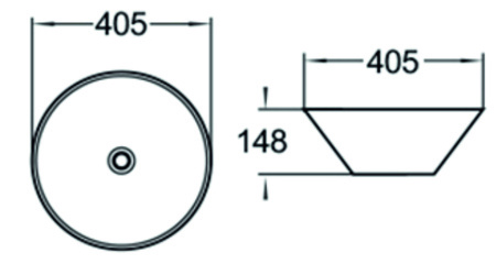 Раковина накладная (40,5х40,5) SantiLine SL-1042