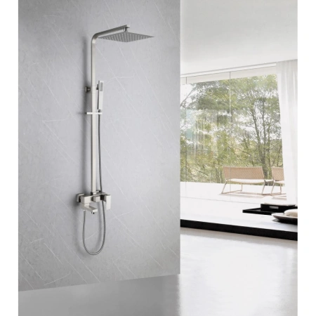 Душевая стойка ABBER Daheim AF8216SPL с изливом, сатин