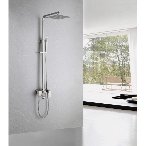 Душевая стойка ABBER Daheim AF8216SPL с изливом, сатин