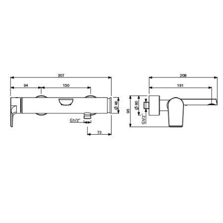 Смеситель для ванны Villeroy & Boch Liberty TVT10700100061 Смеситель для ванны Villeroy & Boch Liberty TVT10700100061