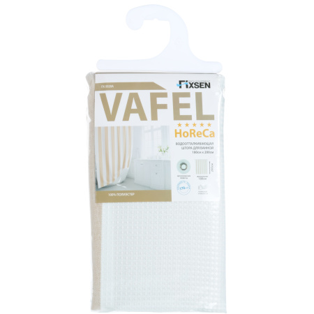 Шторка для ванной Fixsen Vafel бежевая FX-5020A