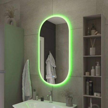 Зеркало c RGB подсветкой (55х105) Cezares CZR-SPC-ELS-550-1050-RGB-TCH