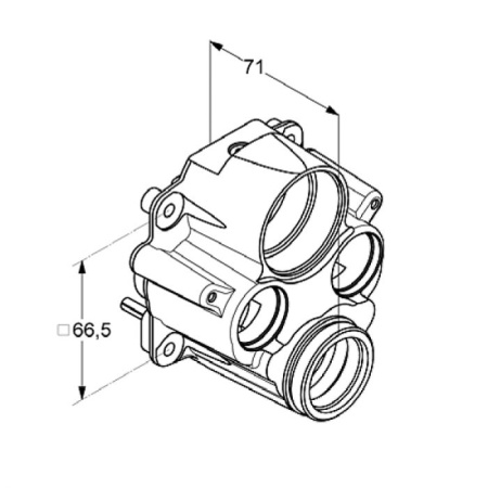 Адаптер для замененных подключений воды  Kludi Flexx Boxx  7653900-00