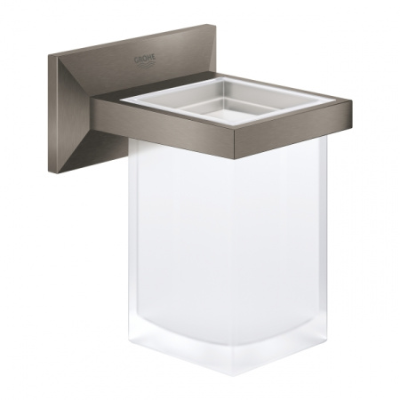Держатель со стаканом Grohe Allure Brilliant 40493 AL0 (40493AL0) темный графит матовый