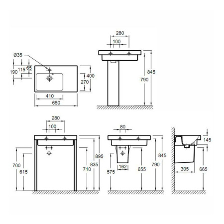 Раковина подвесная (65х40) Jacob Delafon Odeon Up E4757G-00