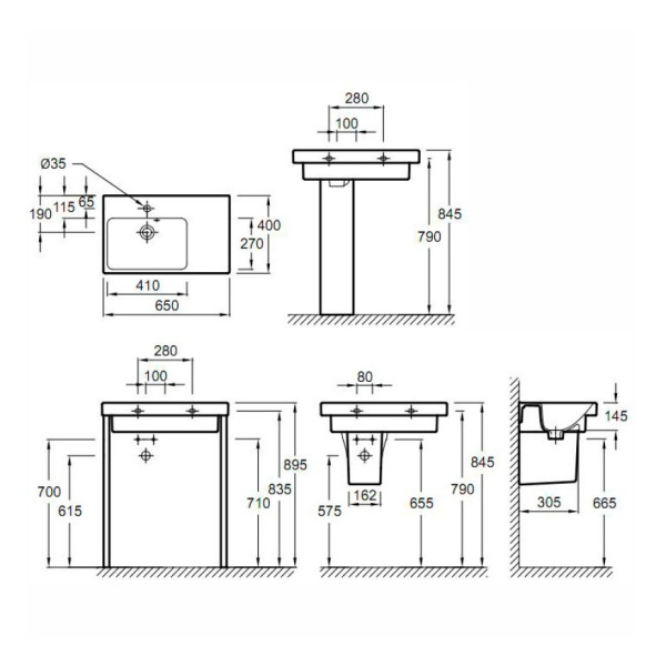 Раковина подвесная (65х40) Jacob Delafon Odeon Up E4757G-00
