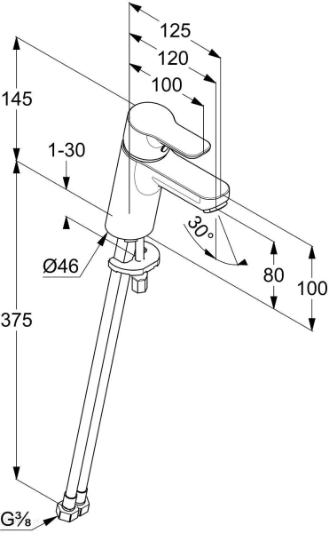 Смеситель для раковины Kludi Pure&Easy 373890565WR4