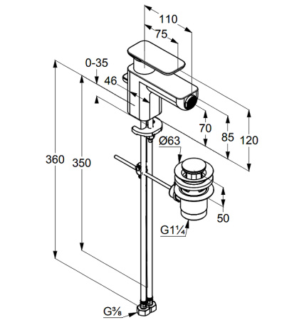 Смеситель для биде Kludi E2 492160575