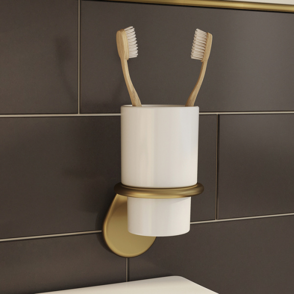 Подстаканник одинарный IDDIS Oldie, керамика, сплав металлов, бронза, (OLDBRC1i45)