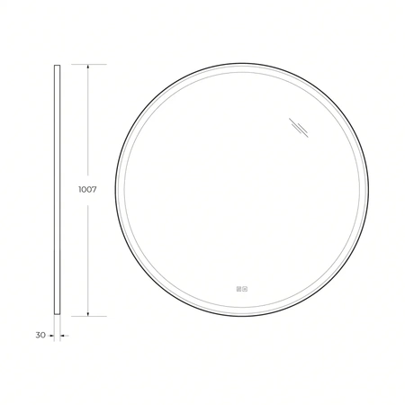 Зеркало (100,7х100,7) Cezares CZR-SPC-CADRO-1000-LED-TCH-WARM