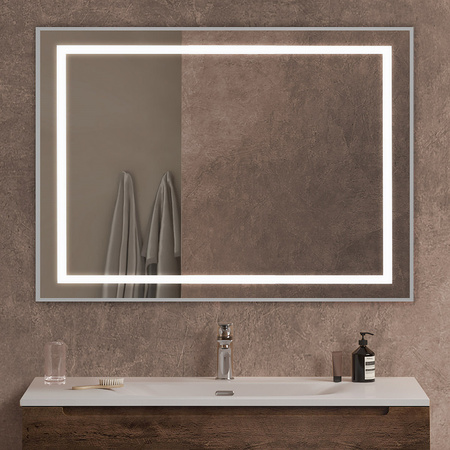 Зеркало (100х80) BelBagno Kraft  SPC-KRAFT-1000-800-SENS-AL с подсветкой