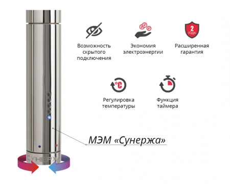 Полотенцесушитель Электрический Cунержа Иллюзия Правый (1200x600) ФЛОК состаренная Бронза 51-0545-1260