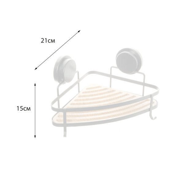 Полка угловая одноэтажная Fixsen Magic FX-920B-1 черная