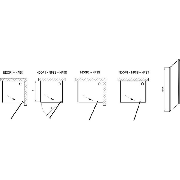 Душевая дверь Ravak Nexty NDOP1-80 03O40300Z1