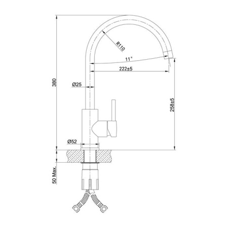 Смеситель для кухонной мойки IDDIS Kitchen (K05STJ0i05)