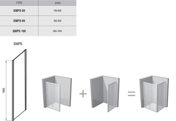 Душевая стенка Ravak Rapier RPS-100 9RVA0U00Z1