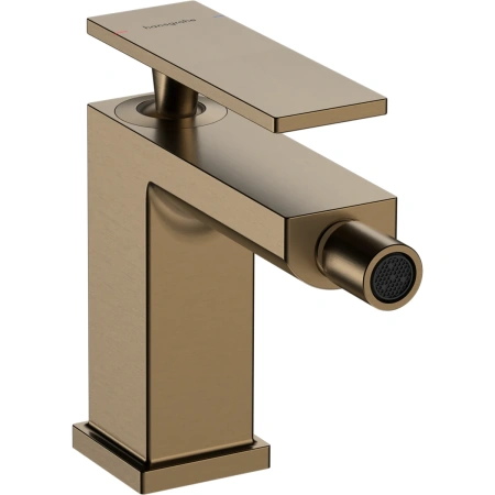 Смеситель для биде с донным клапаном Hansgrohe Tecturis E 73200140 шлифованная бронза