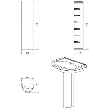Пьедестал Sanindusa Cetus Basic 135200004