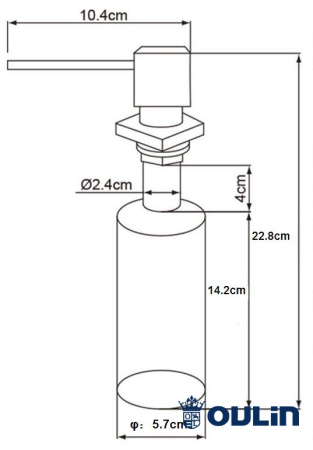 Дозатор для мыла Oulin OL-401FS сатин
