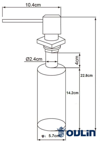 Дозатор для мыла Oulin OL-401FS сатин