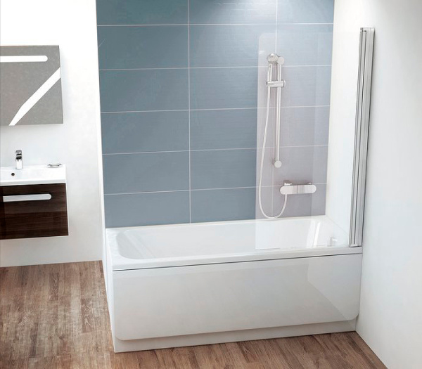 Шторка для ванны (80х150) R Ravak Chrome CVS1-80 Transparent 7QR40C00Z1