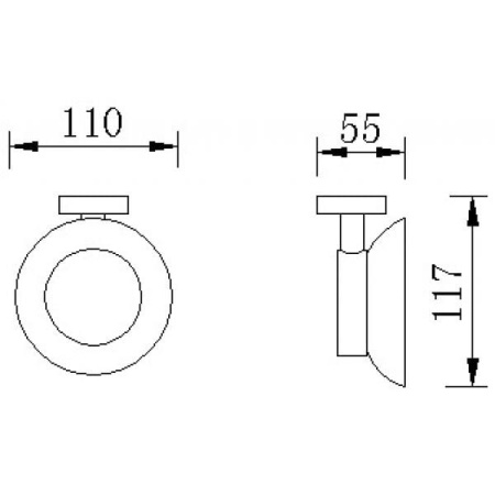 Мыльница стеклянная RUSH Victoria VI71411