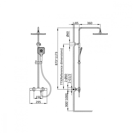 Душевая система Vincea Next VSFS-1N0TMB