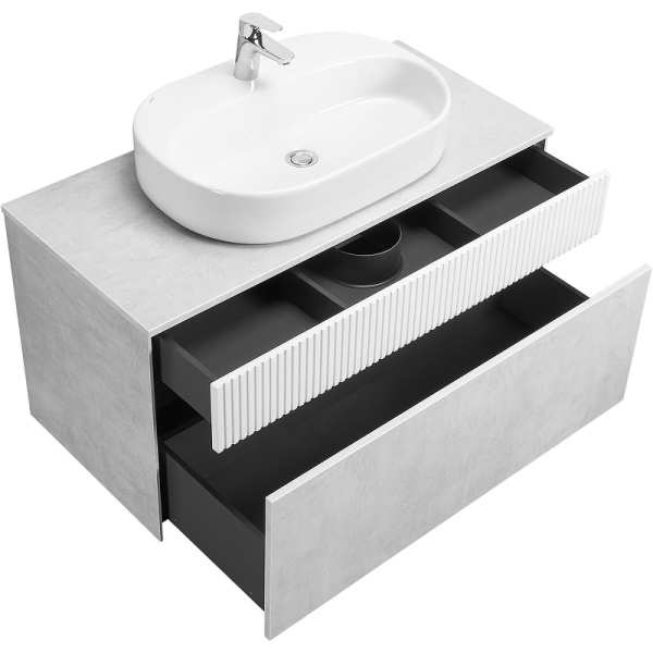 Тумба с раковиной Aquaton Марбл 100 слэйт 1A2763K3MH4C0